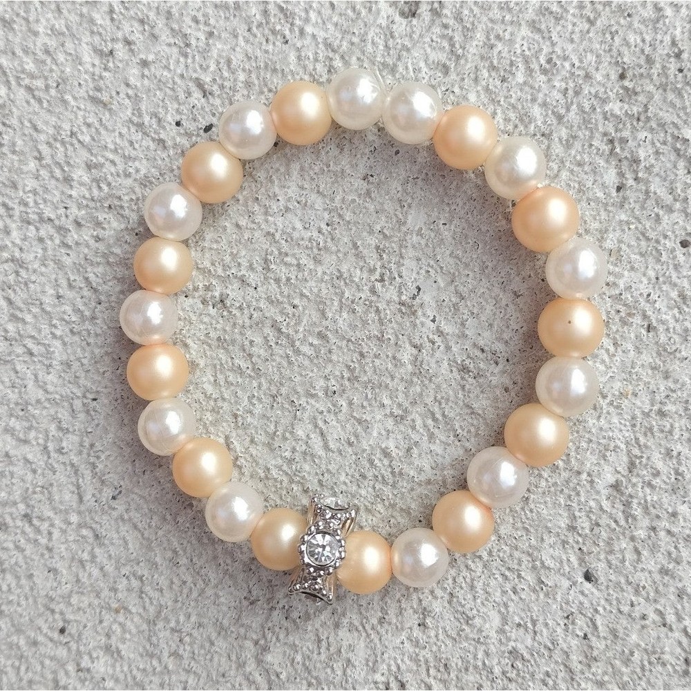 Unique Rhinestone Pearl Stretchy Bracelet